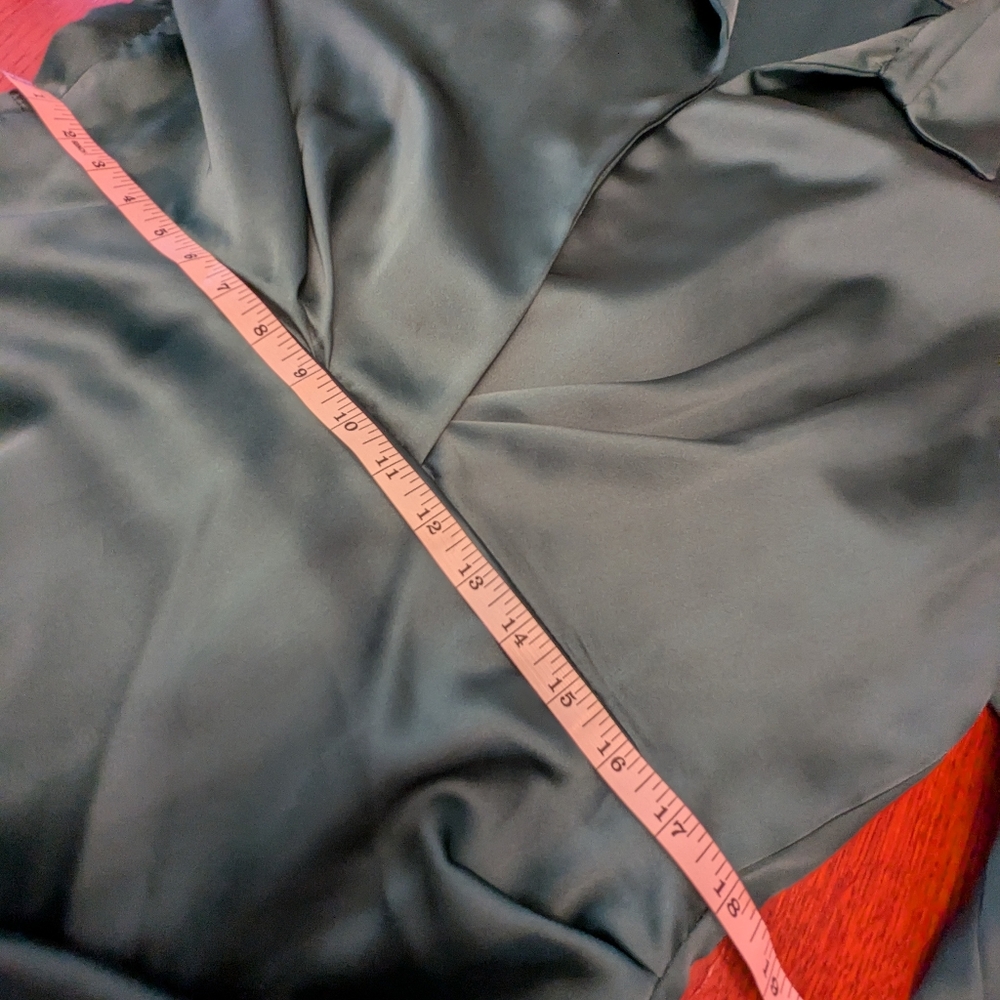Zara satin effect wrap dress size XXL Blogger favorite - Picture 12 of 13